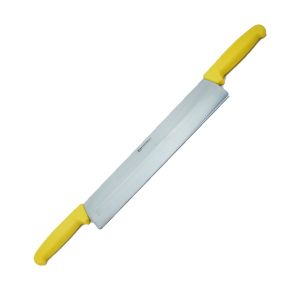 COUTEAU FROMAGE JAUNE 33CM 2 MANCHES (1)