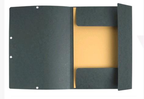 CHEMISE CARTON GRIS 24X32 RABATS+ELASTIQUE