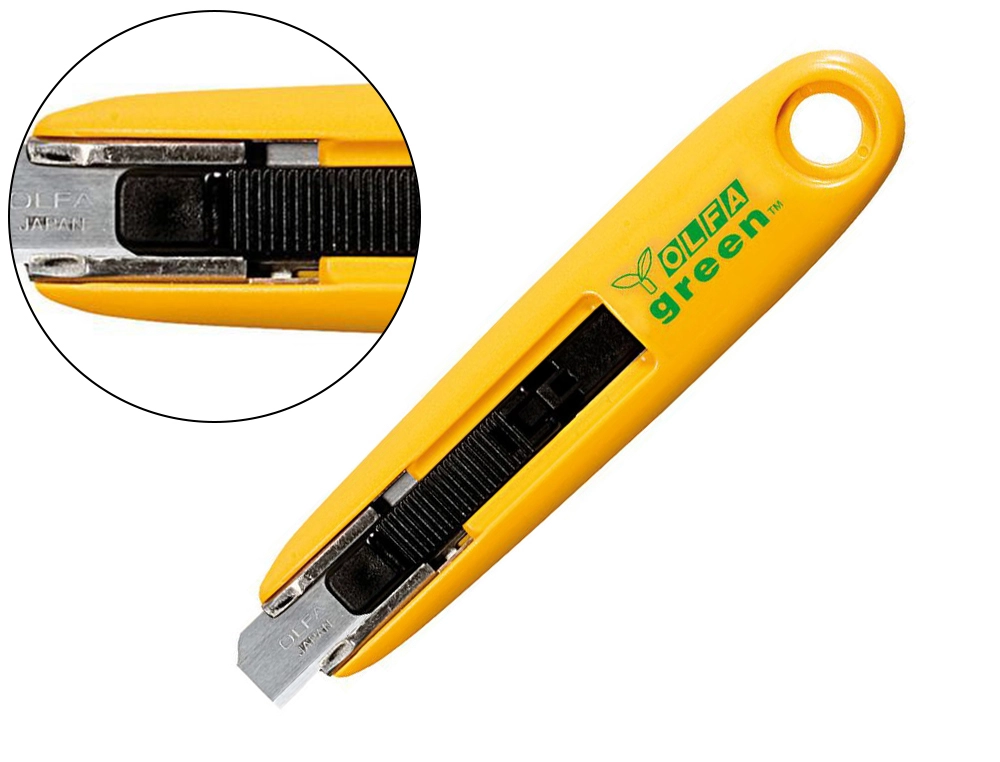 CUTTER SECURITE LAME RETRACTABLE COLORIS DIVERS (1)