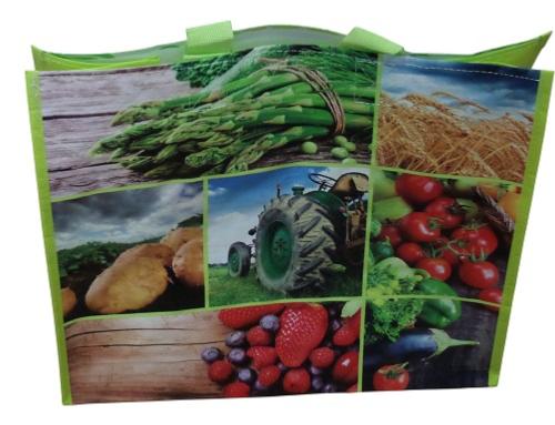 CABAS POLYPROPYLENE TISSE PRIMEUR 40X20X35