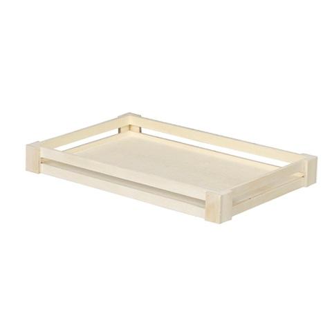 CORBEILLE AJOUREE BOIS RECTANGLE 34X22X3,8