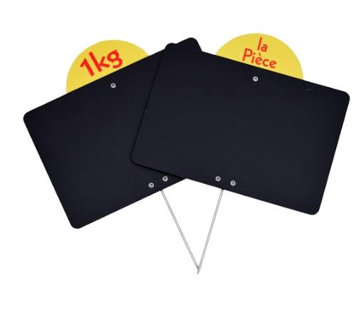 ARDOISE NOIRE 8X12CM DISQUE PIQUE (10)