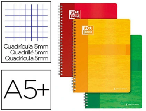 CAHIER CLAIREFONTAINE 180P SPIRALE 17X22 QUADRILLE 5X5 90GRS