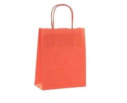 CABAS TENDANCE KRAFT ORANGE 18+8X22 +POIGNEES