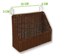 PANIER A SUSPENDRE POLYPRO CHOCOLAT 40 X 14 X 10/25/30 CM (1)