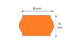 ETIQUETTE SATO ORANGE 26X16 (43200)