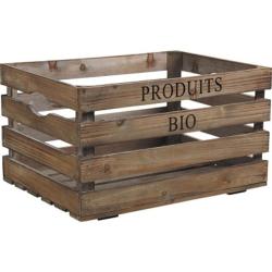 CAISSE BOIS PRODUITS BIO 40X30X22