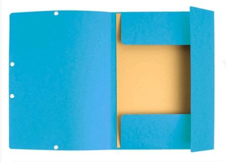 CHEMISE CARTON TURQUOISE 24X32 RABATS+ELASTIQUES