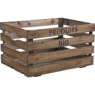 CAISSE BOIS PRODUITS BIO 40X30X22
