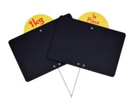 ARDOISE NOIRE 8X12CM DISQUE PIQUE (10)