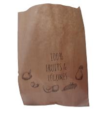 SAC PAPIER ALIMENTAIRE KRAFT ALIOS® IMPRIME POUR 2KG FRUIT (1000)