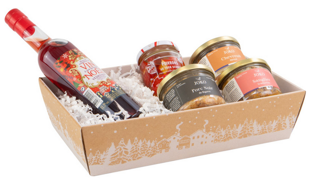 CORBEILLE CARTON HIVER ENNEIGE 33X20X7 (1)