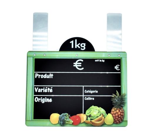 ARDOISE CUEILLETTE 20X15CM DISQUE PATTES (10)