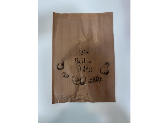 SAC PAPIER ALIMENTAIRE KRAFT ALIOS® IMPRIME POUR 2KG FRUIT (1000)