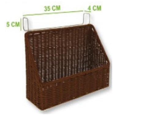 PANIER A SUSPENDRE POLYPRO CHOCOLAT 40 X 14 X 10/25/30 CM (1)