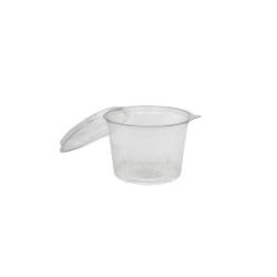 BARQUETTE ALIMENTAIRE RONDE AVEC COUVERCLE POUR 250ML (80)