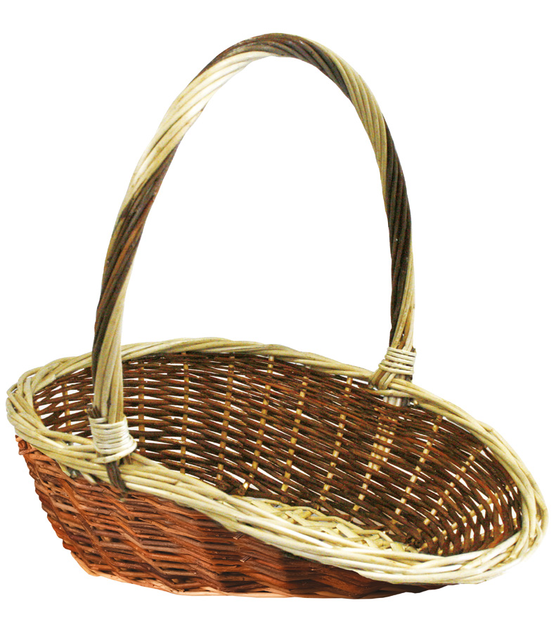 PANIER STAIN OSIER PLEIN BI-COLOR 51X35X12/31CM (1)