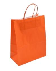 CABAS TENDANCE KRAFT ORANGE 23+12X30 +POIGNEES