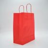 CABAS TENDANCE KRAFT ROUGE 23+12X30 +POIGNEES (50)