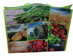 CABAS POLYPROPYLENE TISSE PRIMEUR 40X20X35