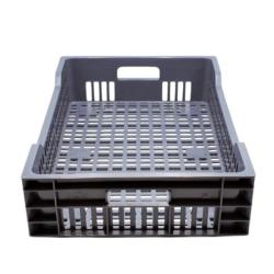 CAISSE PLASTIQUE GRISE 25L AJOUREE