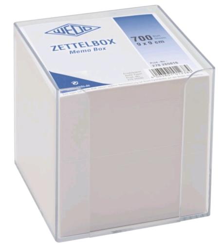 BLOC MEMO PLEXI BLANC 9CM