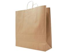 CABAS KRAFT BRUN 45+17X48 POIGNEES FICELLES